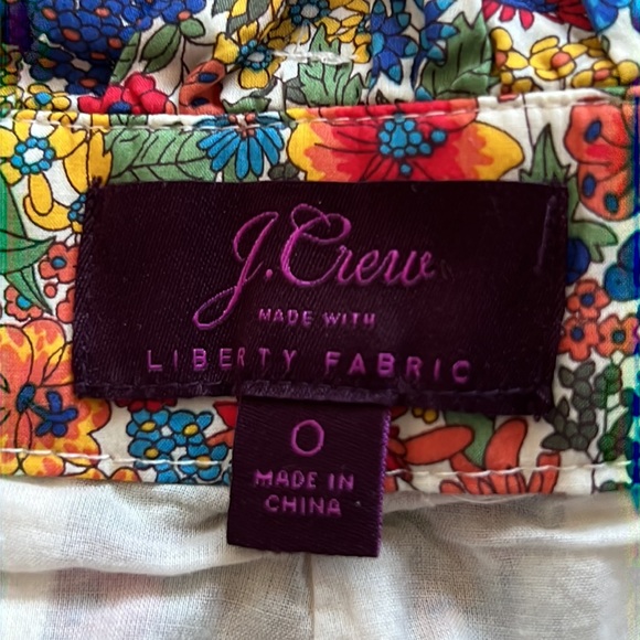 J Crew pleated belted shorts in Liberty Margaret Annie print size 0 100%… - Picture 5 of 14